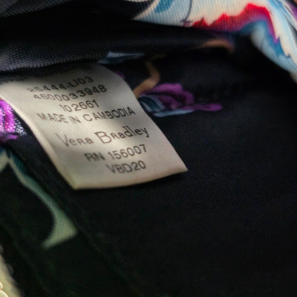 Vera Bradley Performance Twill Zip ID Case - Mayfair in Bloom - Picture 5 of 5